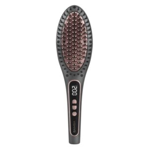 cecotec instantcare smooth brush cepillo alisador de ceramica pantalla led temperatura regulable hasta 220ºc autoapagado cable de 3m color gris oscuro