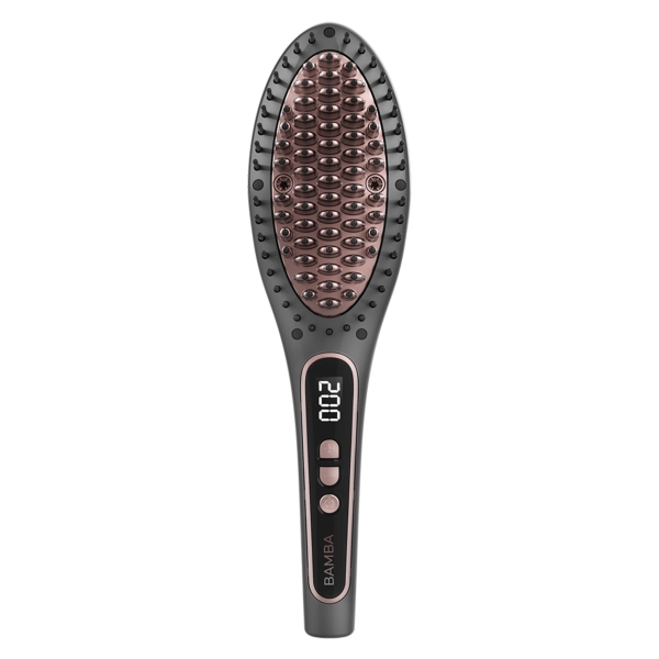 cecotec instantcare smooth brush cepillo alisador de ceramica pantalla led temperatura regulable hasta 220ºc autoapagado cable de 3m color gris oscuro