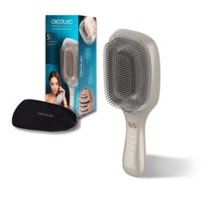 cecotec haircare revitalize champagne cepillo reparador microcorrientes ems luz led iones negativos laser de baja potencia lllt masaje por vibracion color blanco