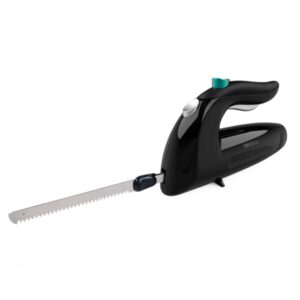 cecotec cut eat 1800 black cuchillo electrico 150w silencioso ergonomico 3 cuchillas de acero inoxidable apto para lavavajillas interruptor de seguridad caja de almacenaje color negro