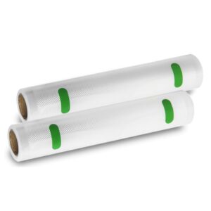 cecotec pack de 2 rollos de 6m para envasadora al vacio temperatura regulable 20cm de ancho color transparente