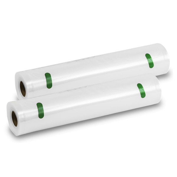 cecotec pack de 2 rollos de 6m para envasadora al vacio temperatura regulable 28cm de ancho color transparente