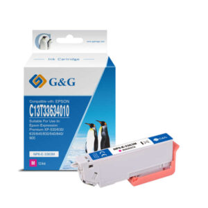 g&g epson t3363/t3343 (33xl) magenta cartucho de tinta generico reemplaza c13t33634012/c13t33434012