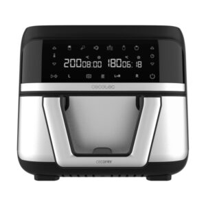 cecotec cecofry dual 9000 freidora de aire potencia 2850w capacidad 9l temperatura regulable pared divisoria movil pantalla tactil color negro y gris