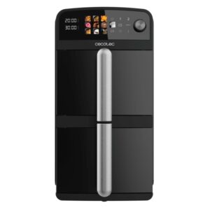cecotec cecofry duolevel 10000 freidora de aire doble potencia 2400w capacidad 10l temperatura regulable pantalla tactil programas preconfigurados color negro