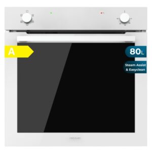 cecotec bolero hexa c126400 glass white a horno convencional integrable potencia 2800w capacidad 80l puerta de cristal doble 5 funciones color blanco
