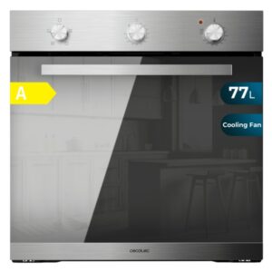 cecotec bolero hexa c136000 mirror time a horno integrable potencia 2800w capacidad 77l temperatura regulable puerta triple de cristal 4 funciones color acero