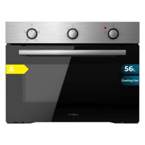 cecotec bolero hexa c134500 inox a horno convencional integrable potencia 2800w capacidad 56l temperatura regulable puerta triple de cristal 4 funciones color negro y plateado