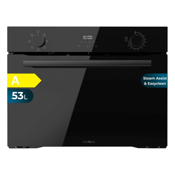 cecotec bolero hexa m224500 glass black a horno integrable potencia 2600w capacidad 53l temperatura regulable puerta triple de cristal 7 funciones color negro