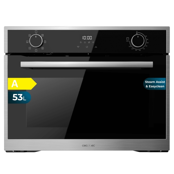 cecotec bolero hexa m224500 edge a horno multifuncion integrable potencia 2600w capacidad 53l temperatura regulable puerta triple de cristal 7 funciones color negro