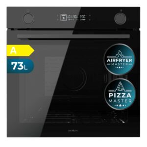 cecotec bolero hexa af326000 glass black a horno multifuncion integrable potencia 2800w capacidad 73l piedra para pizzas de 35cm puerta triple de cristal 12 funciones color negro