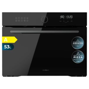 cecotec bolero hexa af314500 glass black a horno integrable capacidad 53l temperatura regulable piedra para pizzas de 35cm guias telescopicas pantalla tactil 11 funciones color negro