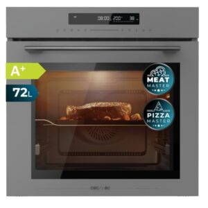 cecotec bolero hexa sm406000 glass grey a+ horno integrable con microondas 2900w capacidad 72l temperatura regulable acero inoxidable guias telescopicas pantalla tactil color gris
