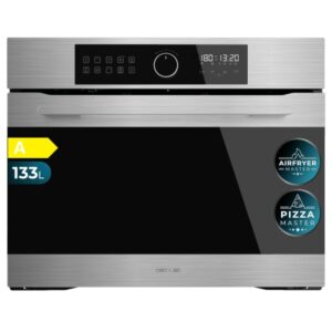 cecotec bolero hexa af319000 inox a horno integrable capacidad 133l temperatura regulable piedra para pizzas de 35cm guias telescopicas pantalla tactil 11 funciones color negro y plateado