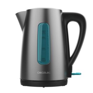 cecotec thermosense 210 steel hervidor de agua de 1.7l potencia 2200w base 360º acero inoxidable color gris oscuro
