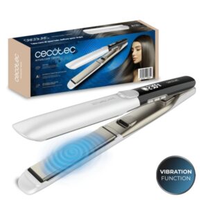 cecotec ritualcare twerk plancha de pelo con vibracion cable 360º pantalla led bloqueo de placas temperatura regulable revestimiento de queratina color blanco