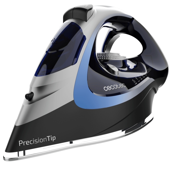 cecotec ironhero 3200 force anodized plancha de ropa potencia 3200w suela anodizada ultradeslizante golpe de vapor 270g/min temperatura regulable antigoteo antical color negro y gris