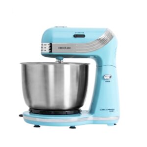 cecotec cecomixer easy batidora amasadora potencia 250w bol de acero inoxidable de 3l movimiento planetario velocidad ajustable incluye accesorios color azul