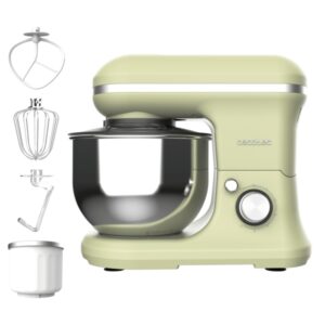 cecotec cecomixer merengue 5l 1200 ice cream green batidora amasadora 1200w bol de acero inoxidable de 5l temperatura regulable movimiento planetario funcion helados color menta