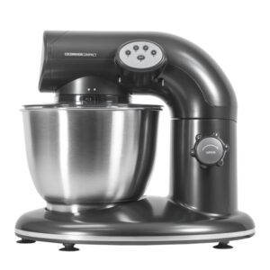 cecotec cecomixer compact batidora amasadora potencia 1000w bol de acero inoxidable de 5.6l movimiento planetario velocidad ajustable incluye accesorios color gris oscuro