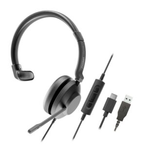 axtel one auriculares con microfono usb conexion usb a controles de audio integrados estereo