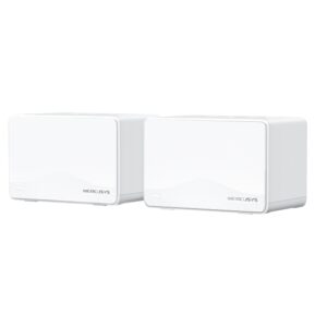 mercusys halo h25be pack de 2 unidades sistema mesh wi fi 7 be3600 cobertura hasta 460m2 velocidad hasta 3600 mbps color blanco