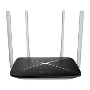 mercusys mb135 router 4g wi fi ac1200 doble banda velocidad hasta 150 mbps conexion hasta 64 dispositivos antenas externas de alta cobertura color blanco