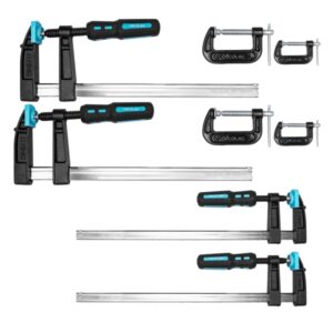 cecotec strongcomfort 4400 force set de sargentos 8 piezas incluye accesorios antideslizante color negro y azul