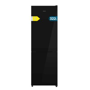 cecotec bolero coolmarket combi 322i black glass d frigorifico combi capacidad 322l luz led temperatura regulable total nofrost puerta de cristal frio envolvente 59.5x185.5cm color negro