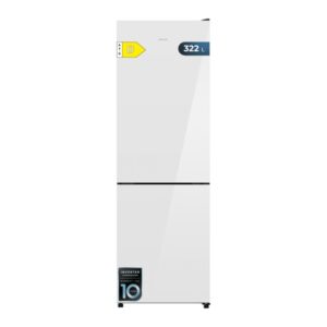cecotec bolero coolmarket combi 322i white glass d frigorifico combi luz led temperatura regulable acero inoxidable total nofrost frio envolvente clase d 59.5x185.5cm color blanco