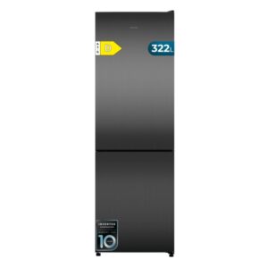 cecotec bolero coolmarket combi 322i dark d frigorifico combi capacidad 322l luz led temperatura regulable acero inoxidable total nofrost frio envolvente 59.5x185.5cm color gris oscuro