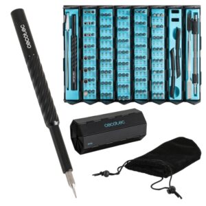 cecotec precissiongyro 300 infinity destornillador de precision 128 piezas incluye accesorios estuche plegable con magnetizador color negro