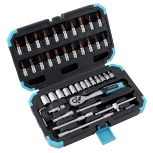 cecotec toolbox krk 2200 juego de herramientas 46 piezas incluye accesorios color negro