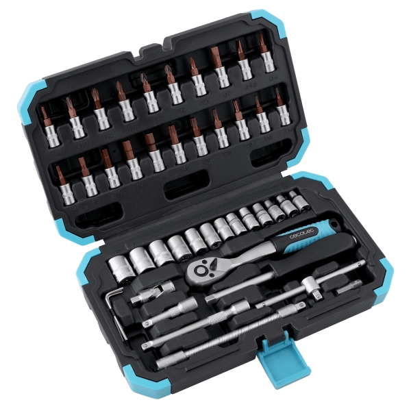 cecotec toolbox krk 2200 juego de herramientas 46 piezas incluye accesorios color negro
