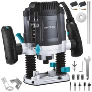 cecotec multishape 900 inmersion fresadora 1200w velocidad 30000rpm cabezales incluidos incluye accesorios profundidad hasta 55mm sistema de extraccion de polvo color negro