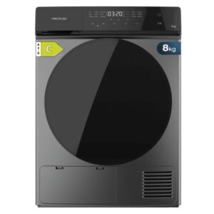 cecotec bolero dresscode dry 8400 inverter steel secadora con bomba de calor de 8kg 15 programas tambor de acero inoxidable motor inverter programable bloqueo de seguridad color negro y gris