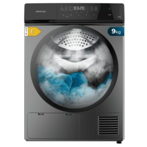 cecotec bolero dresscode dry 9400 steel secadora con bomba de calor de 9kg 15 programas tambor bidireccional de acero inoxidable inicio programable bloqueo de seguridad color gris