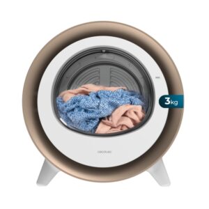 cecotec bolero dresscode dry 3500v gold mini secadora de evacuacion 3kg temperatura regulable 8 programas luz ultravioleta tambor de acero inoxidable inicio programable color blanco