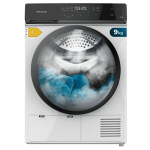 cecotec bolero dresscode dry 9400 secadora con bomba de calor de 9kg 15 programas tambor de acero inoxidable inicio programable bloqueo de seguridad color blanco y negro