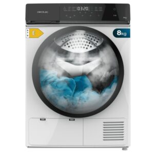 cecotec bolero dresscode dry 8400 secadora con bomba de calor de 8kg 15 programas tambor bidireccional de acero inoxidable inicio programable bloqueo de seguridad color blanco y negro