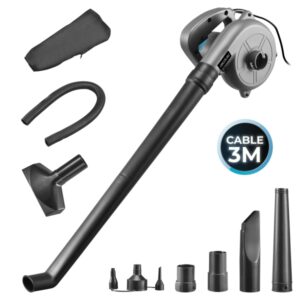cecotec airforce 720 soplador aspirador de hojas 700w cable 3m incluye accesorios multifuncion velocidad hasta 190km/h color gris