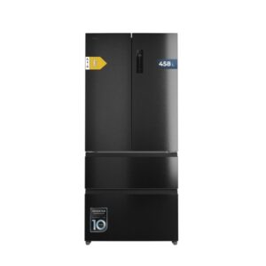 cecotec bolero coolmarket f2d 458 sbi dark e frigorifico puerta francesa de 4 puertas capacidad 458l silencioso 37db luz led pantalla led compresor inverter modo vacaciones color negro