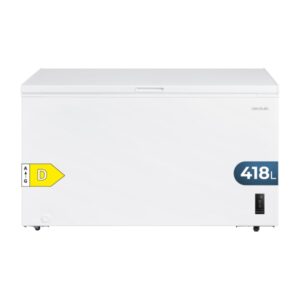 cecotec bolero coolmarket chest 418p white d congelador horizontal convertible capacidad 418l temperatura regulable ruedas integradas alarma de puerta abierta cesta con asas color blanco