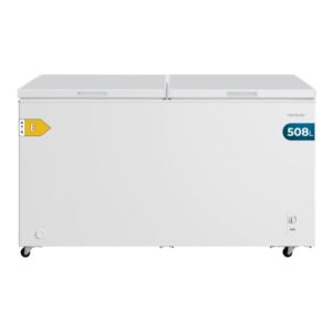 cecotec bolero coolmarket chest duo 508m white e congelador horizontal convertible capacidad 508l temperatura regulable doble cesta ruedas integradas control mecanico color blanco