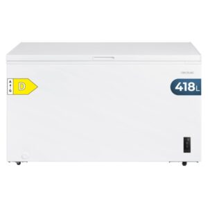 cecotec bolero coolmarket chest 418p white e congelador horizontal convertible capacidad 418l temperatura regulable doble cesta alarma de puerta abierta ruedas integradas color blanco