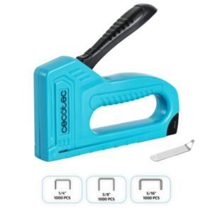 cecotec fasttacker clavadora/grapadora 3000 grapas incluidas color negro y azul