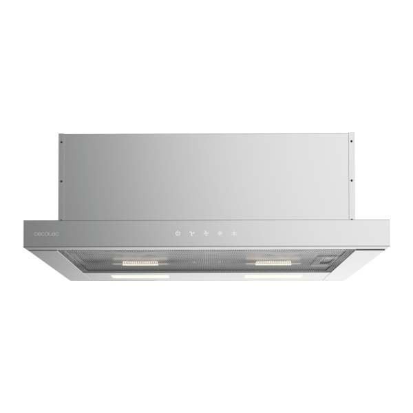 cecotec bolero flux tlt 604000 inox a+++ campana extractora telescopica de 60cm succion 415m3/h luz led filtros aptos para lavavajillas filtros de carbono incluidos color acero
