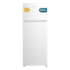 cecotec bolero coolmarket 2d 204 white e frigorifico dos puertas capacidad 204l luz led compresor inverter tecnologia ciclica tirador integrado silencioso 143x55x55cm color blanco