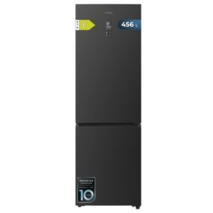 cecotec bolero coolmarket combi 456 dark c frigorifico combi capacidad 456l compresor inverter congelacion ultrarapida silencioso frio envolvente clase c 201x59.5cm color gris oscuro
