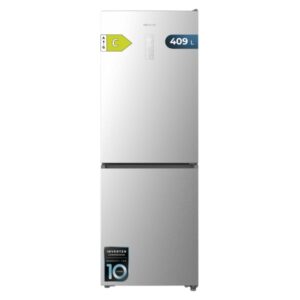 cecotec bolero coolmarket combi 409 inox c frigorifico combi capacidad 409l compresor inverter congelacion ultrarapida silencioso frio envolvente clase c 185x59.5cm color acero